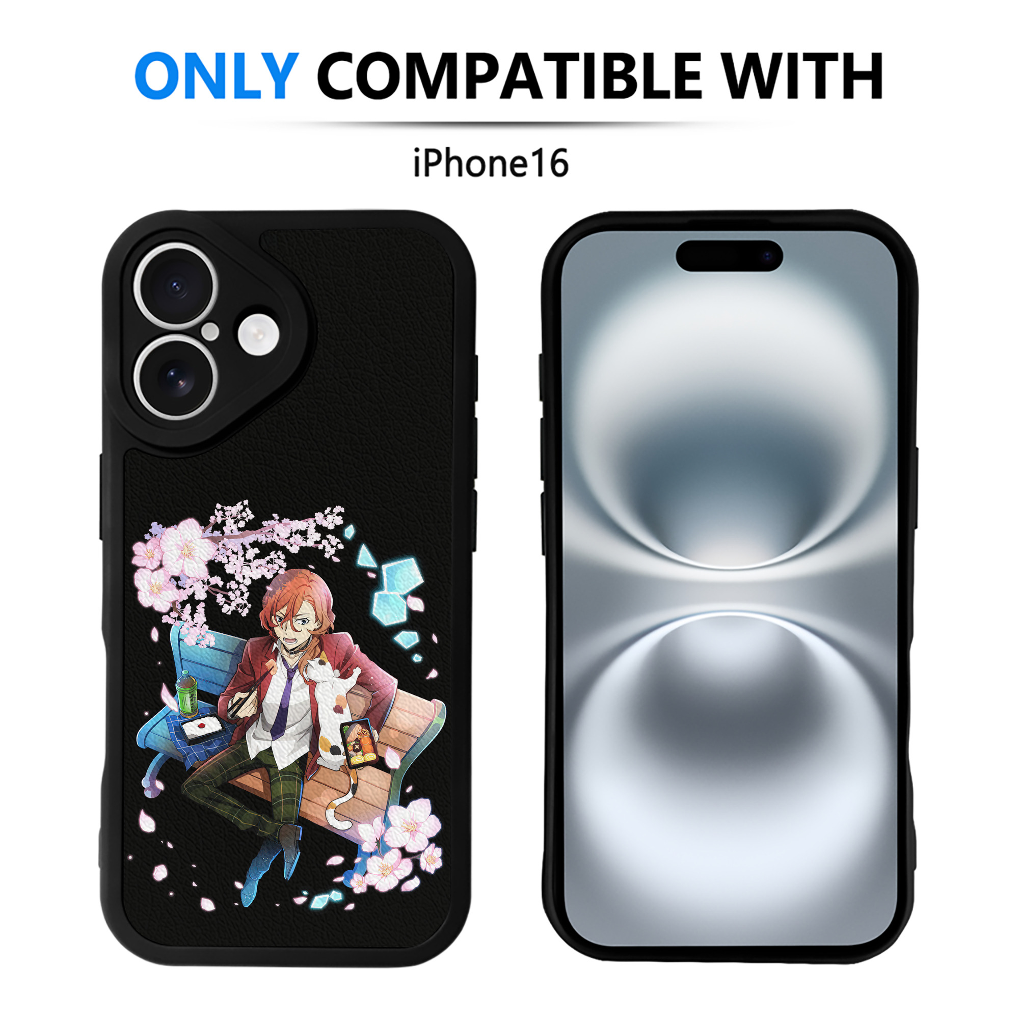 （画像用） 文豪ストレイドッグス Bungo Stray Dogs 【iPhone 16シリーズ対応】シリコンスマホケース（レザー調） 材質：シリコン